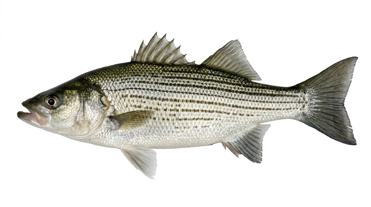 Hybrid striped bass — Morone chrysops X Morone saxatilis