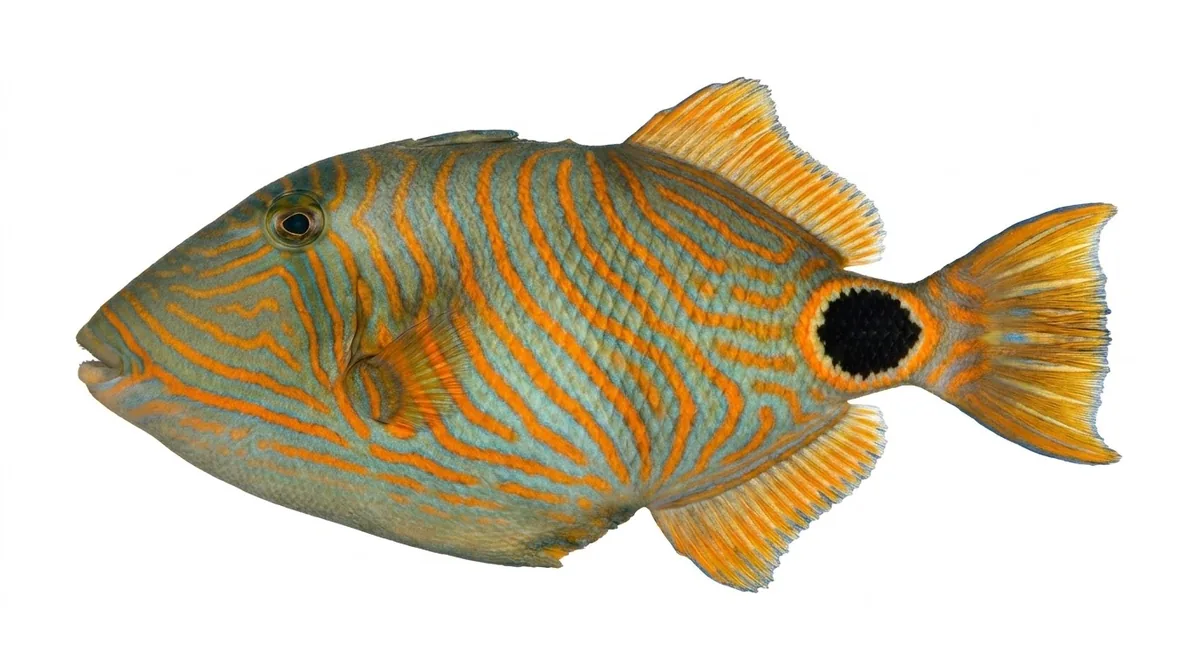 Orange-lined triggerfish — Balistapus undulatus