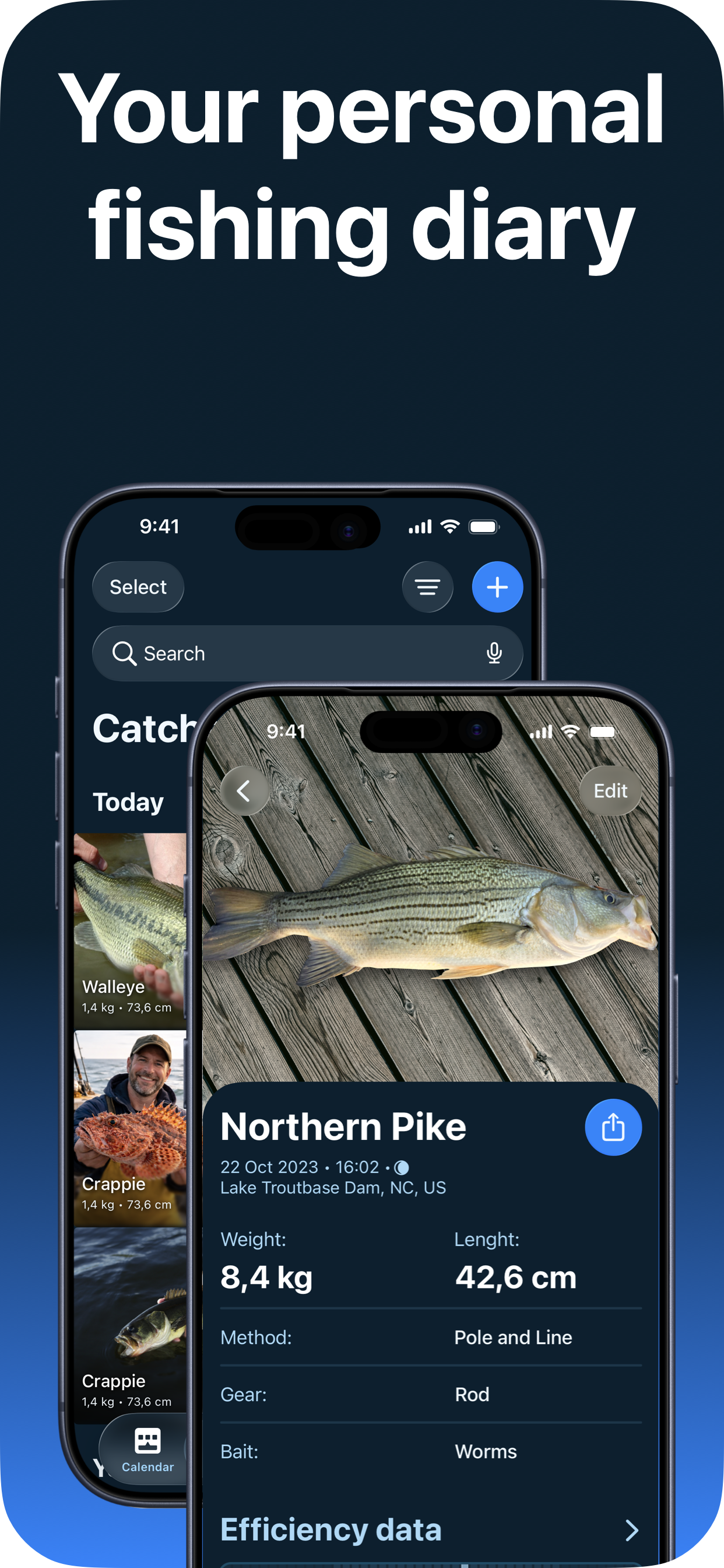 Fishing diary